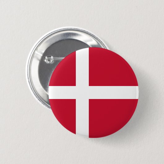 Deense vlag ronde button 5,7 cm (Voorkant /achterkant)
