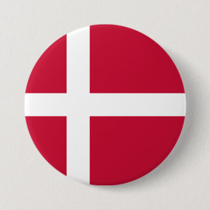 Deense vlag ronde button 7,6 cm