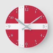 Deense vlag ronde klok (Voorkant)