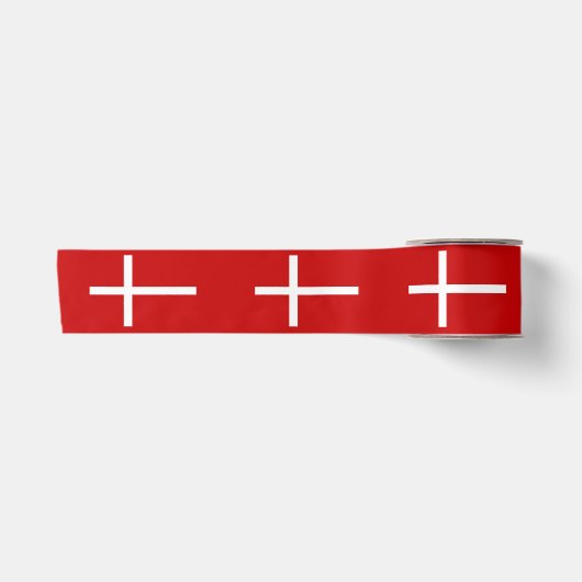 Deense vlag satijnen lint (Voorkant)