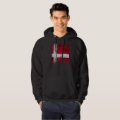 Deense vlag Scandinavian Viking Hoodie (Voorkant volledig)