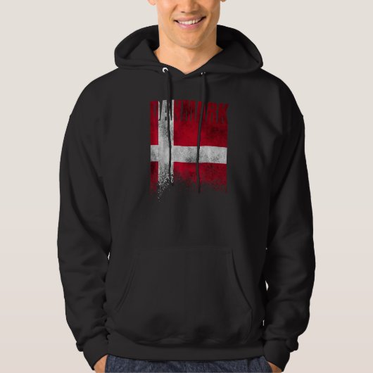 Deense vlag Scandinavian Viking Hoodie (Voorkant)