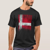 Deense vlag Scandinavian Viking T-shirt (Voorkant)