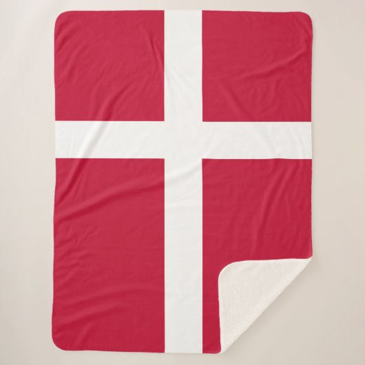 Deense vlag sherpa deken (Voorkant)