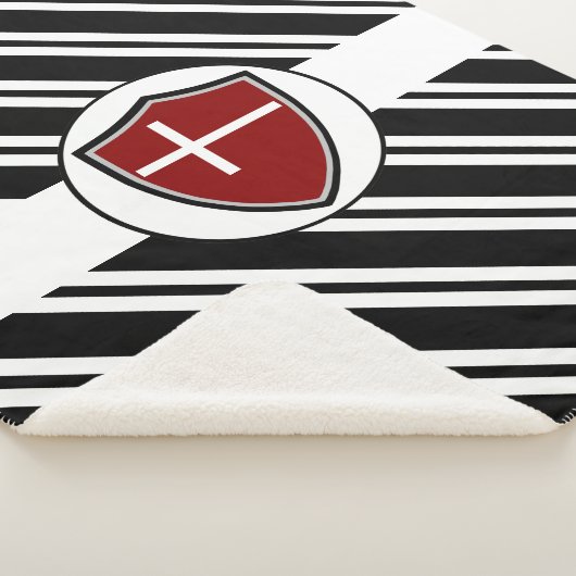 Deense vlag sherpa deken (3/4)