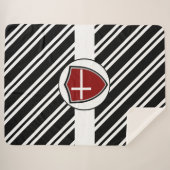 Deense vlag sherpa deken (Voorkant (horizontaal))