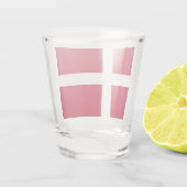 Deense vlag shot glas (Achterkant)