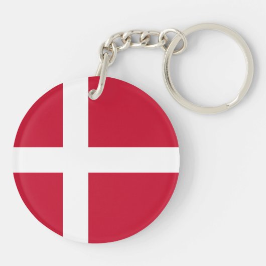 Deense vlag sleutelhanger (Achterkant)
