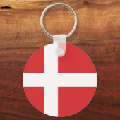 Deense vlag sleutelhanger (Achterkant)