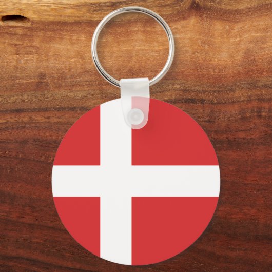 Deense vlag sleutelhanger (Achterkant)