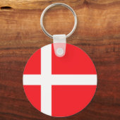 Deense vlag sleutelhanger (Voorkant)