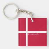 Deense vlag sleutelhanger (voorkant)