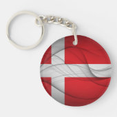 Deense vlag sleutelhanger (Voorkant)