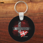 Deense vlag sleutelhanger (Voorkant)