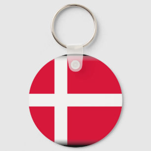 Deense vlag sleutelhanger