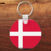 Deense vlag sleutelhanger (Voorkant)