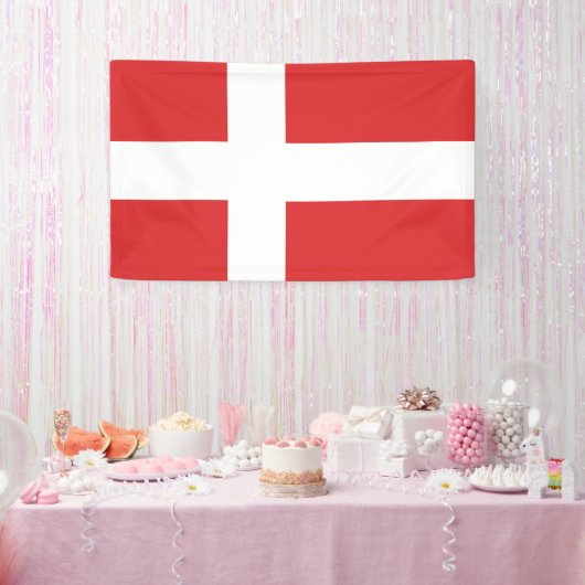Deense vlag spandoek (Feest)