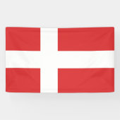 Deense vlag spandoek (Horizontaal)
