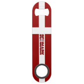 Deense vlag speed flessenopener (Voorkant)