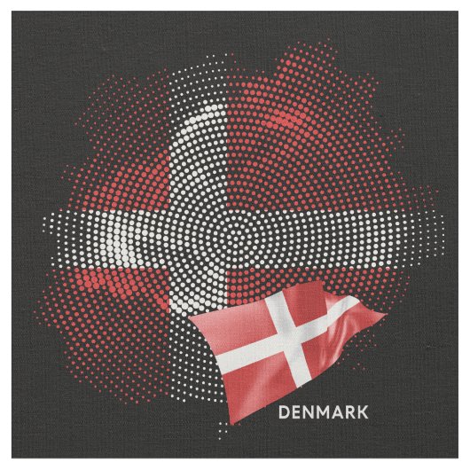 Deense vlag stof (Close Up)
