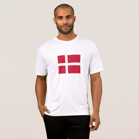 Deense vlag t-shirt (Voorkant volledig)