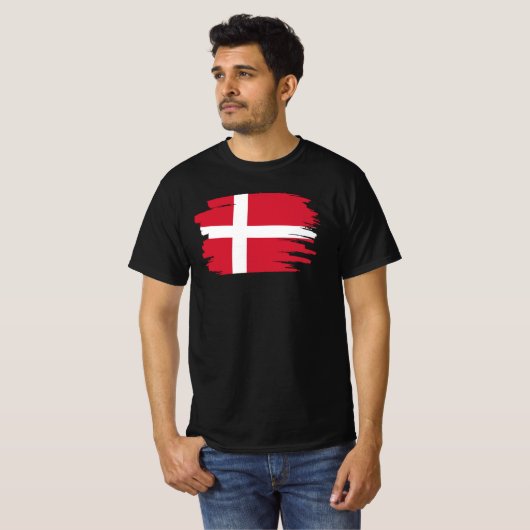 Deense vlag t-shirt (Voorkant volledig)