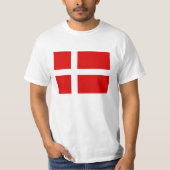 Deense vlag t shirt voor Denemarken (Voorkant)