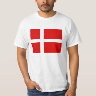Deense vlag t shirt voor Denemarken