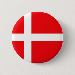 Deense vlag T-shirts en cadeaus Ronde Button 5,7 Cm
