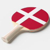Deense vlag tafeltennisbatje (Voorkant Gekanteld)