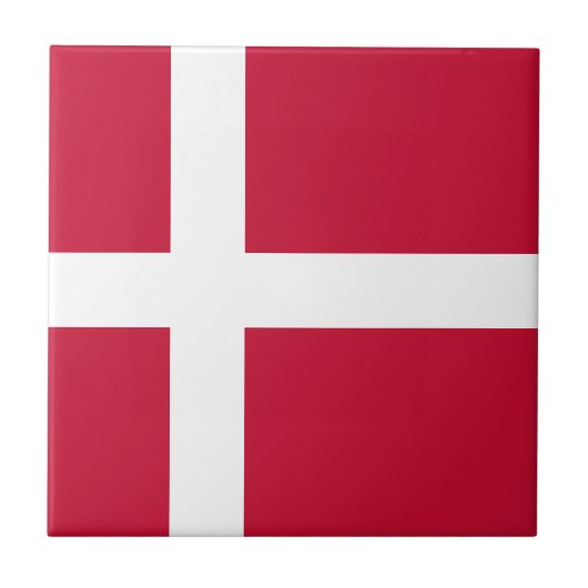 Deense vlag tegeltje (Voorkant)