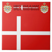 Deense vlag tegeltje (Voorkant)