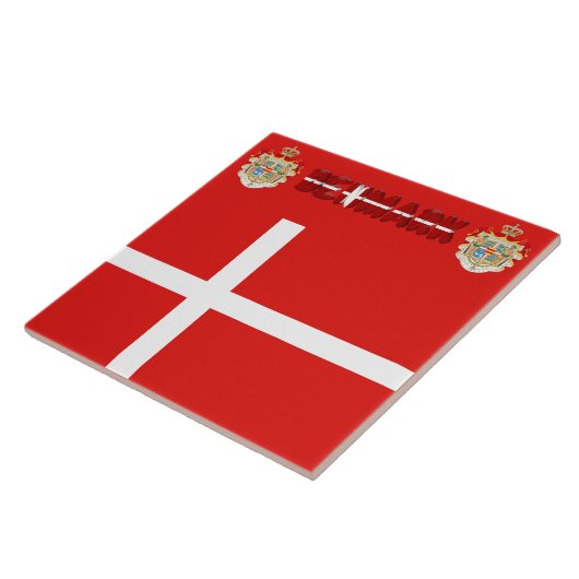 Deense vlag tegeltje (Zijkant)