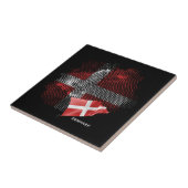 Deense vlag tegeltje (Zijkant)