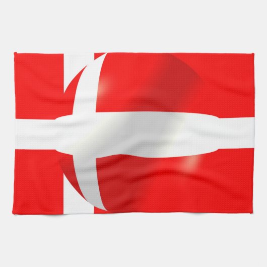 Deense vlag theedoek (Horizontaal)