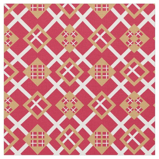 Deense vlag & Trendy Denmark Fabric mode GLD Stof (Close Up)