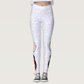 Deense Vlag Vakantie Ms. Penguin Praten Leggings (Voorkant)