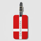 Deense vlag van de Deense douanebagage Bagagelabel (Voorkant (verticaal))