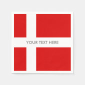 Deense vlag van Denemarken custom party servetten (Voorkant)
