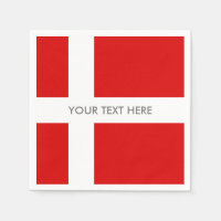 Deense vlag van Denemarken custom party servetten