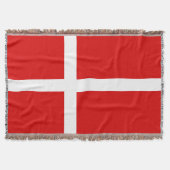 Deense vlag van Denemarken geweven gooi deken (Voorkant)