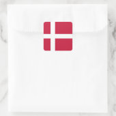 Deense vlag vierkante sticker (Tas)