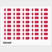 Deense vlag vierkante sticker (Vel)