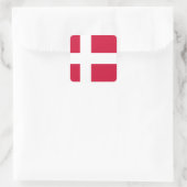 Deense vlag vierkante sticker (Tas)