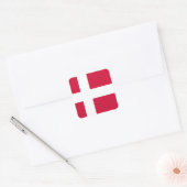 Deense vlag vierkante sticker (Envelop)