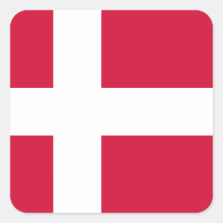 Deense vlag vierkante sticker
