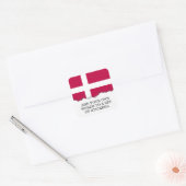 Deense vlag vierkante sticker (Envelop)