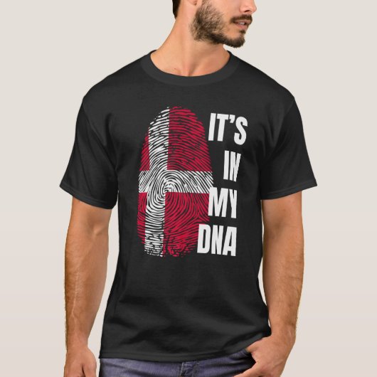 Deense vlag Viking DNA vingerafdruk Denemarken T-shirt (Voorkant)