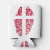 Deense vlag Vingerafdrukprijs land Blikjeskoeler (Achterkant)