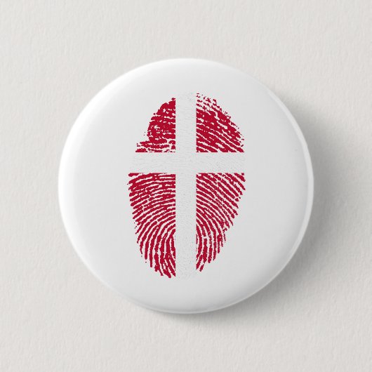 Deense vlag Vingerafdrukprijs land Ronde Button 5,7 Cm (Voorkant)